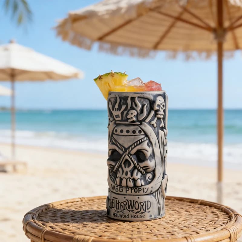 Tazza da Cocktail Hawaiana, Bicchieri per Birra e Bevande, Tazza Tiki, Articoli per la Casa, Tazza in Ceramica Creativa, Tazza da Vino, Accessori da Bar, Regalo di Halloween