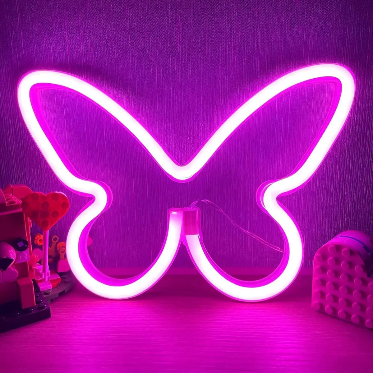1PC Farfalla Insegne Al Neon USB o 3-AA Alimentato A Batteria Luce Al Neon Luci A LED Decorazione Della Tavola per I Bambini Camera Da Letto Parete Regalo Di Compleanno