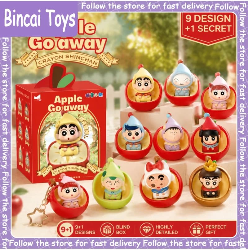 Genuine Crayon Shinchan Dwarf Fairy Tale Keycaps Series Blind Box Custom Mechanical Keyboard Decor Anime Doll Desktop Decoration