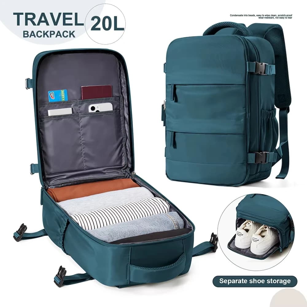 Zaino da Viaggio per Uomo e Donna, Bagaglio a Mano Ryanair 40x20x25, Borsa per Laptop, Zaino per College, Zaino da Cabina 40x30x20