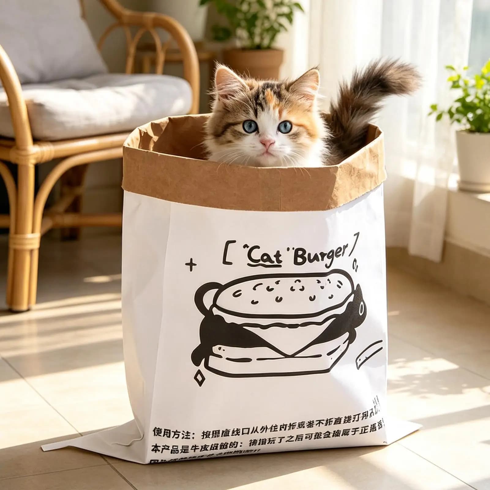 Creative Cute Hide Out Food Pet Cat And Dog Kraft Paper Bag Puzzle Decompressions Sound Chew Dog Toy Cat Play Tunnel Paper