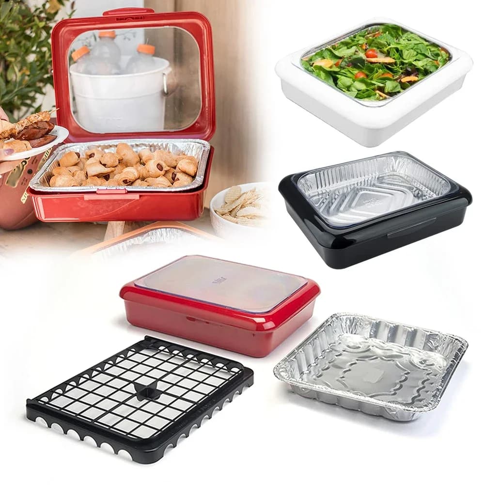 Supporto per padelle a foglio portatile impilabile per porta padelle in foglio di plastica per viaggi a casa