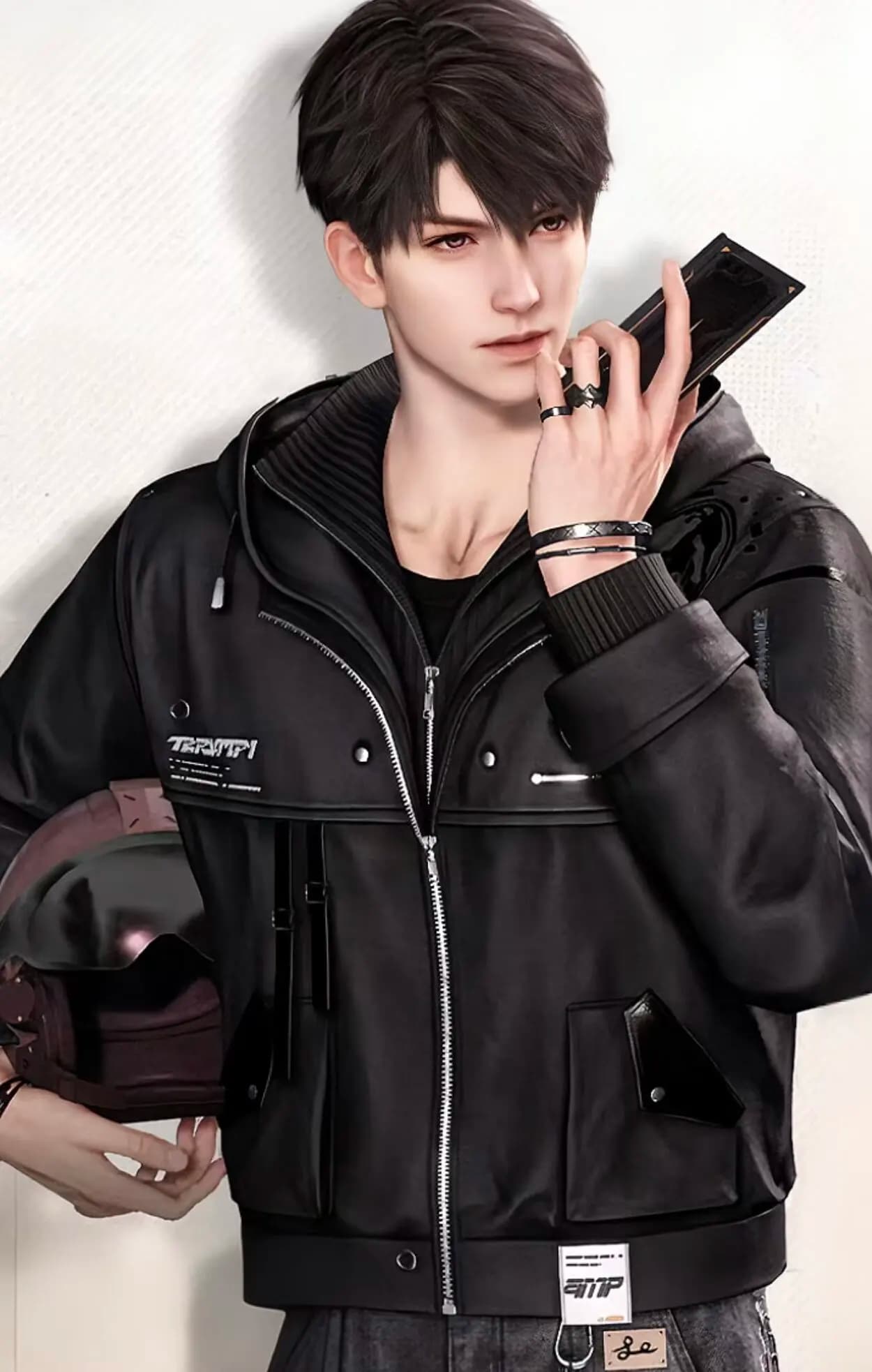 Love and Deepspace Caleb Cosplay Anime Giacca a maniche lunghe con cerniera e cappuccio, felpa con cappuccio, costume cosplay per feste di Halloween