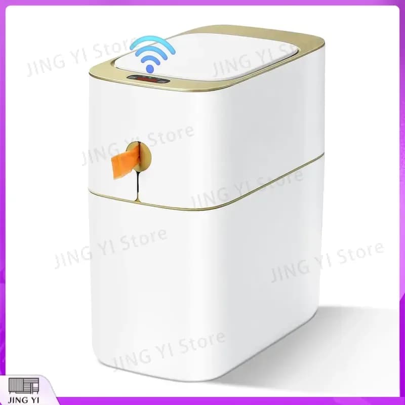 Smart Folding Trash Can Automatic Sensor Lid Rechargeable Battery Eco Friendly Disposable Garbage Bin for Home Kitchen