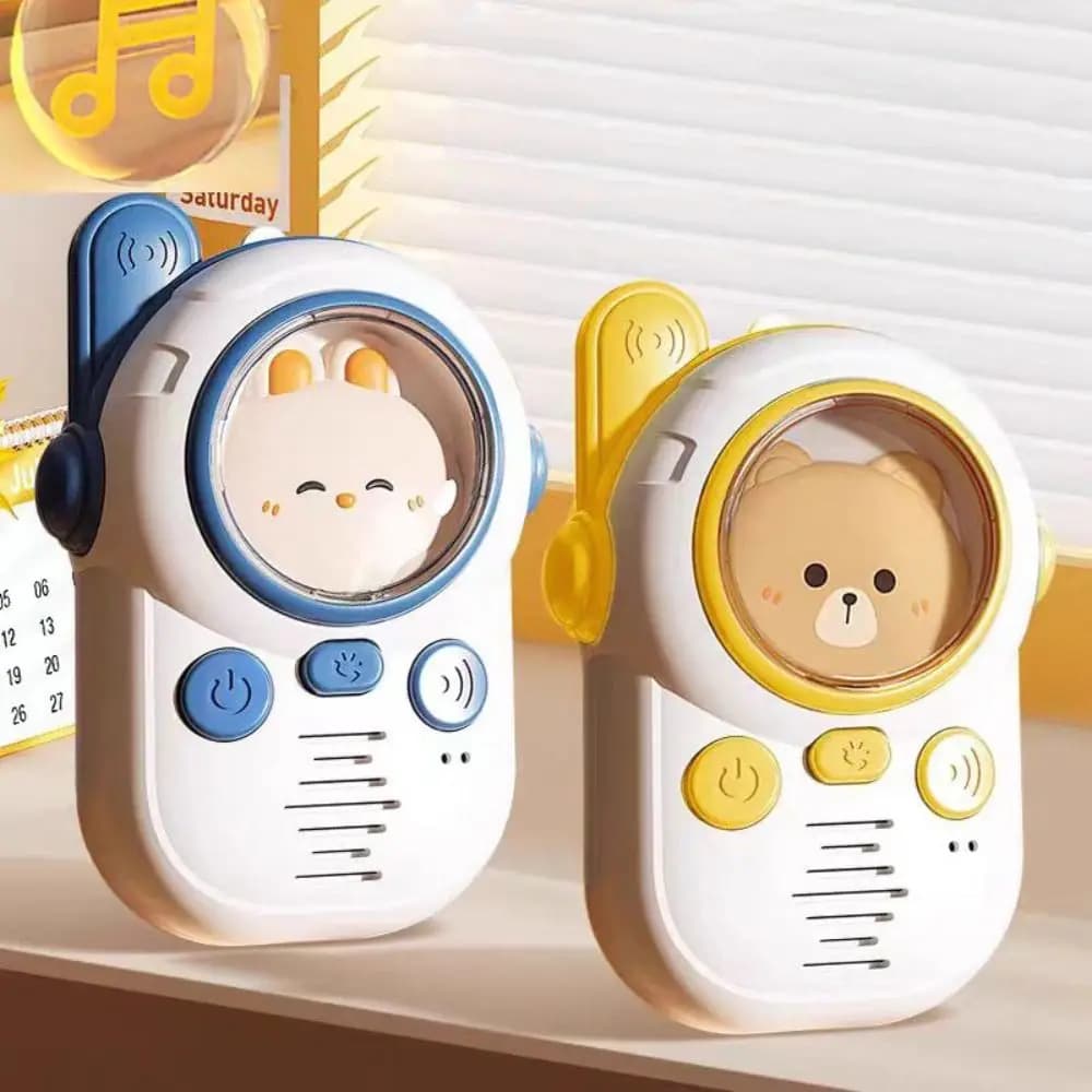 2 pezzi raggio prolungato giocattolo radio per bambini impugnatura comoda suono chiaro bambini walkie talkie anti-perdita 3 pulsanti telefono per bambini giocattolo ragazze