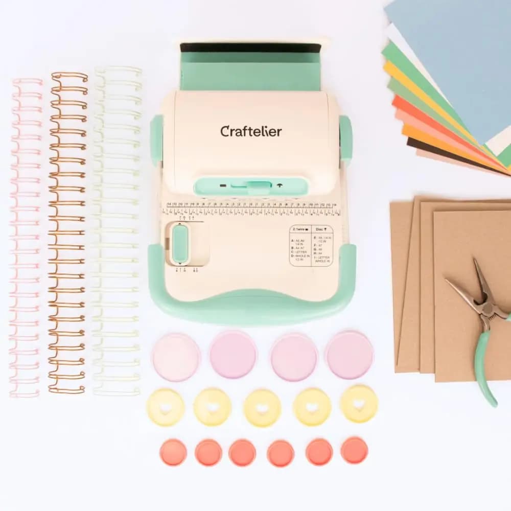 Spiral Binding Kit 2 To 1 Wire Binding Machine With Spines Discs Chipboards Cardstock Pliers Diy Planners Albums Notebooks Begin