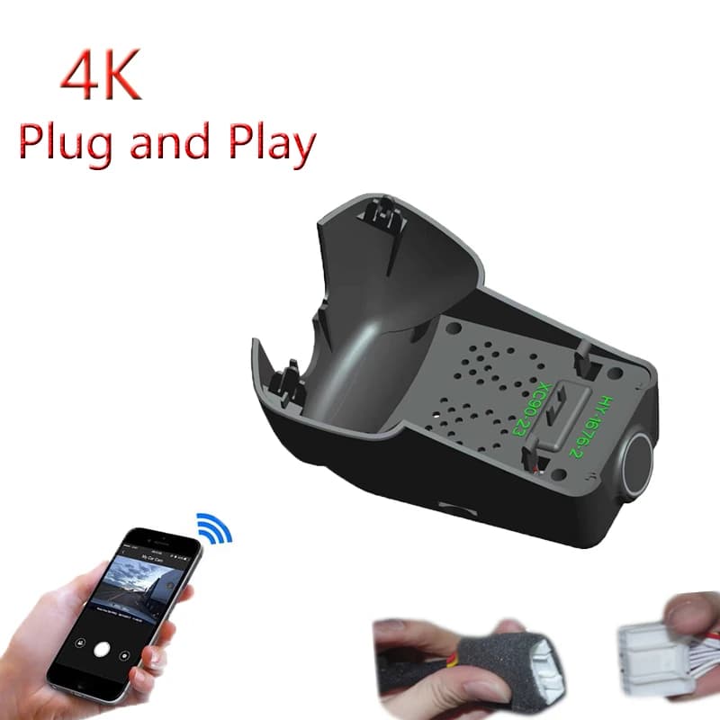 4K Plug And Play For Volvo XC90 XC 90 2023 2024 Auto Wifi DVR Video Dashcam Camera FHD 2160P Dashing Cam