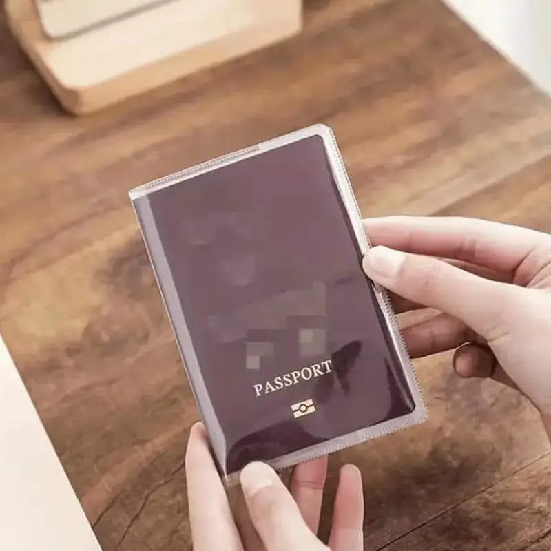 Nuova custodia impermeabile in PVC da 6 pezzi per passaporto per portafoglio Custodia protettiva per porta documenti per carte di credito aziendali