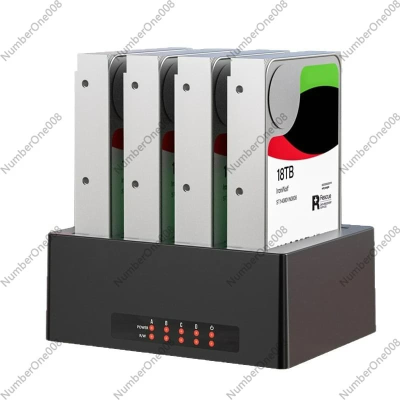 Docking Station per Hard Disk Esterni, Enclosure USB 3.0 a 4 Bay per SSD e HDD SATA da 2.5/3.5 Pollici, Hub di Espansione per Hard Disk con