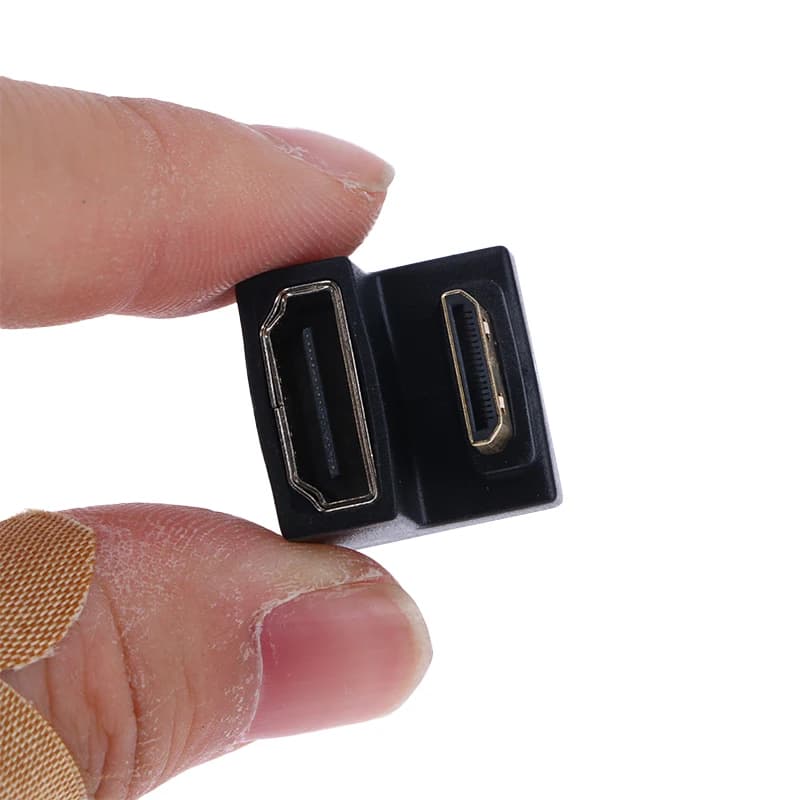 Adapter Mini HD male to HDMI L-shaped U-shaped Converter 360-degree HDMI compatible adapter for video transmission