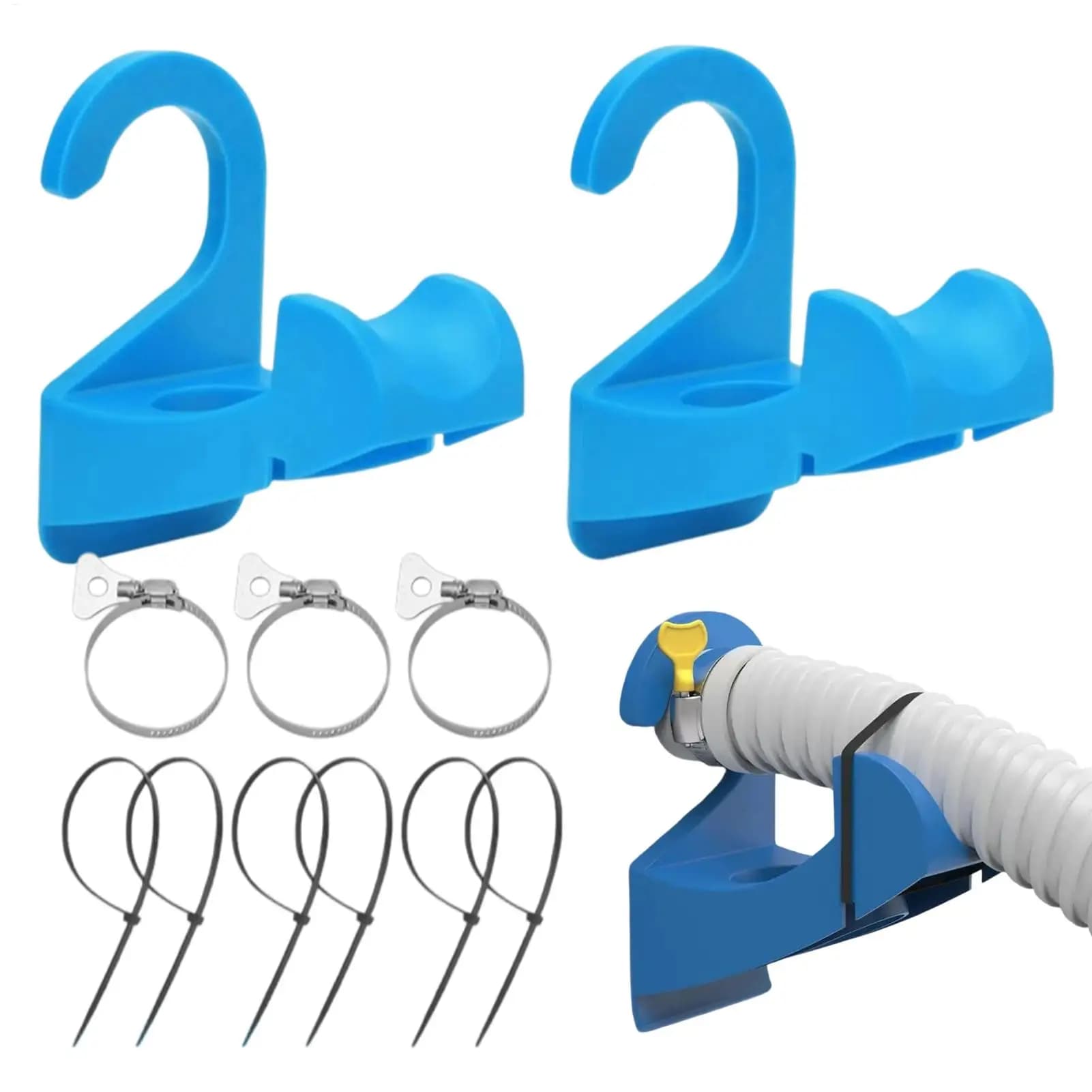 Pool Water Hose Holder 3Pcs Anti-Slip Tube Bracket Leak-Proof Swimming Pool Pipe Holders Accessories for Outdoor Garden Yard