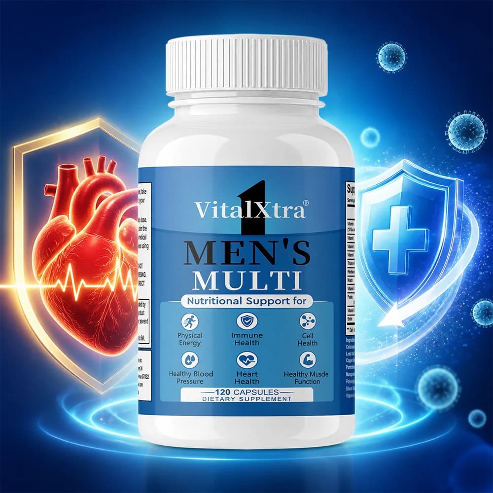 Multivitamin for Men, Multivitamin/Multimineral Supplement with Vitamin D, B Vitamins and Antioxidants, Gluten Free, Non-GMO