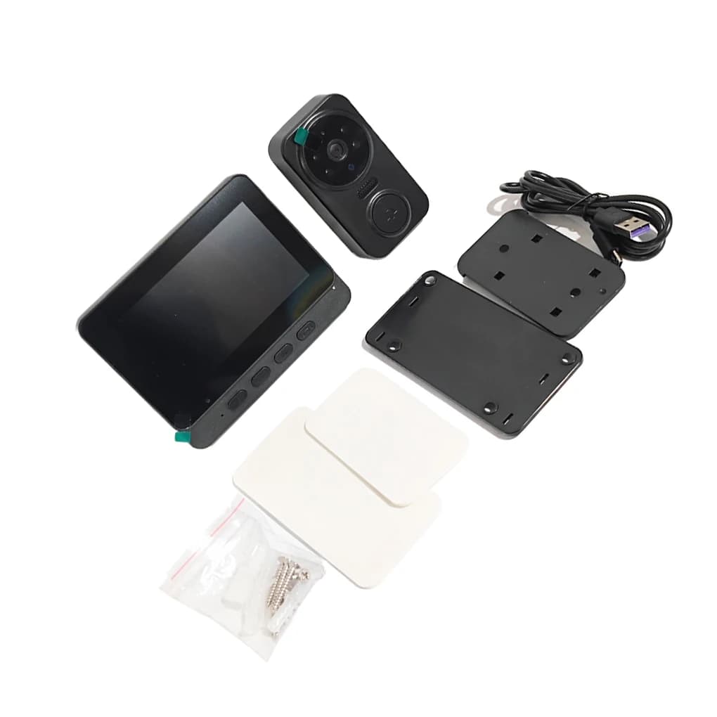 Set di 4 Videocitofoni Wireless con Telecamera per Facile Installazione