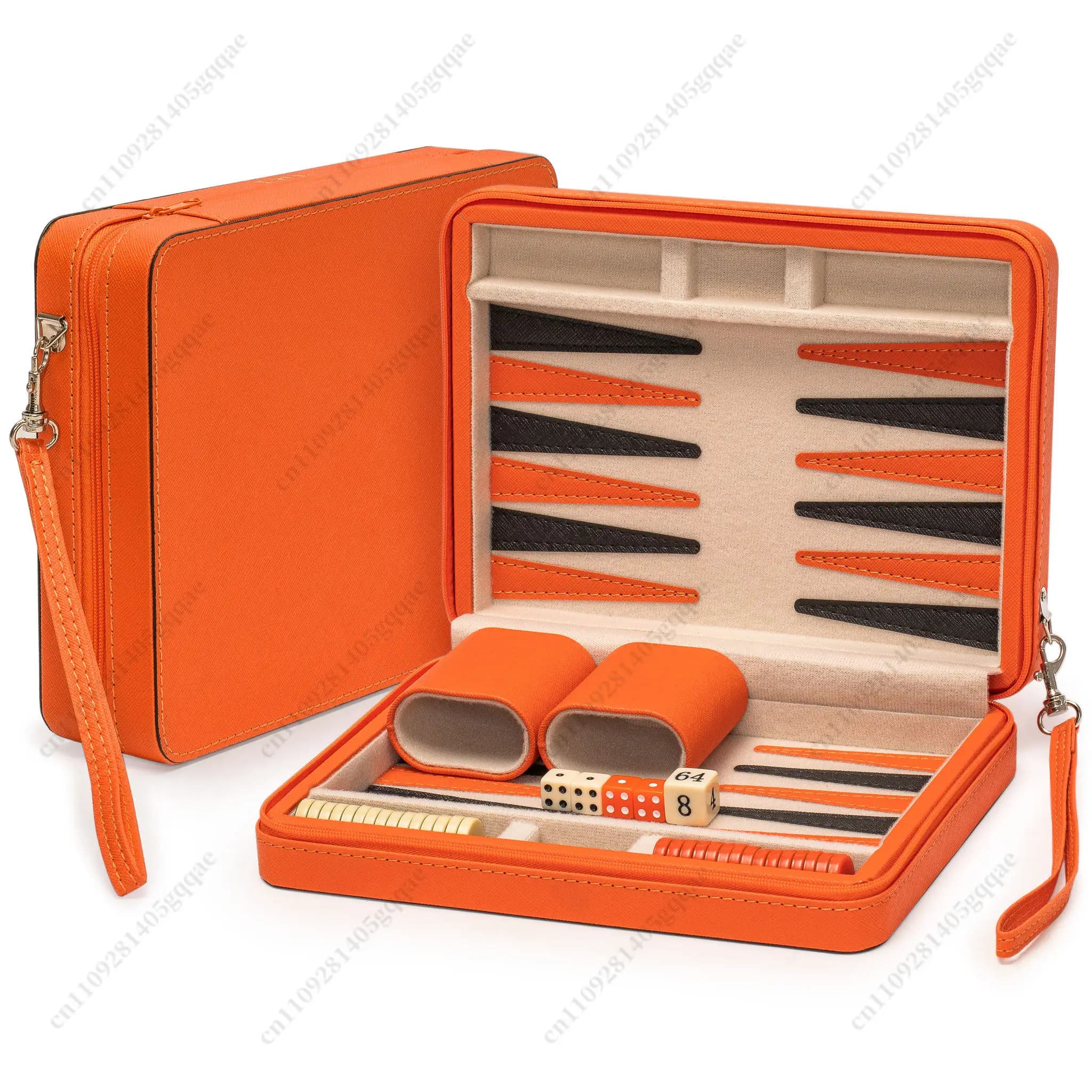Leather Box Chess, Acrylic Backgammon, New Master Design Mini Travel Version Adult Version
