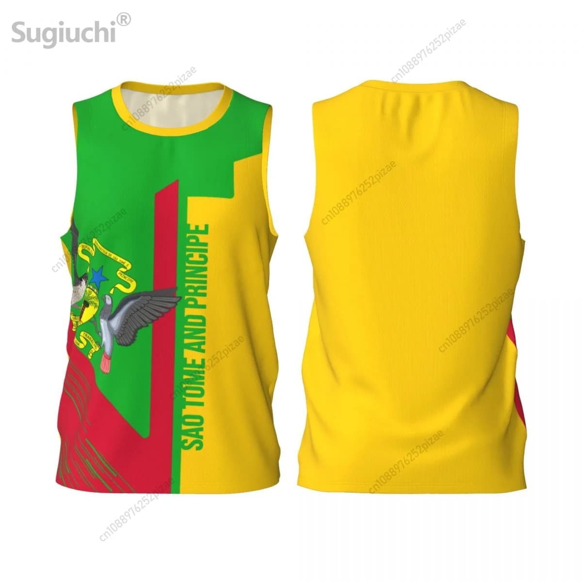 Magliette sportive personalizzate con nome e numero, bandiera 3D di Sao Tome e Principe, abbigliamento uomo traspirante per basket, corsa, fitness.