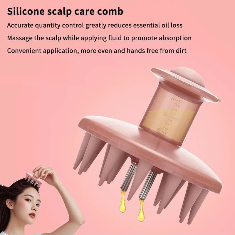 1pc Multifunzionale Del Cuoio Capelluto Del Silicone Applicatore Testa Massaggio Spazzola Per La Cura Dei Capelli Olio Essenziale Liquido Guida Pettine Shampoo Erogazione