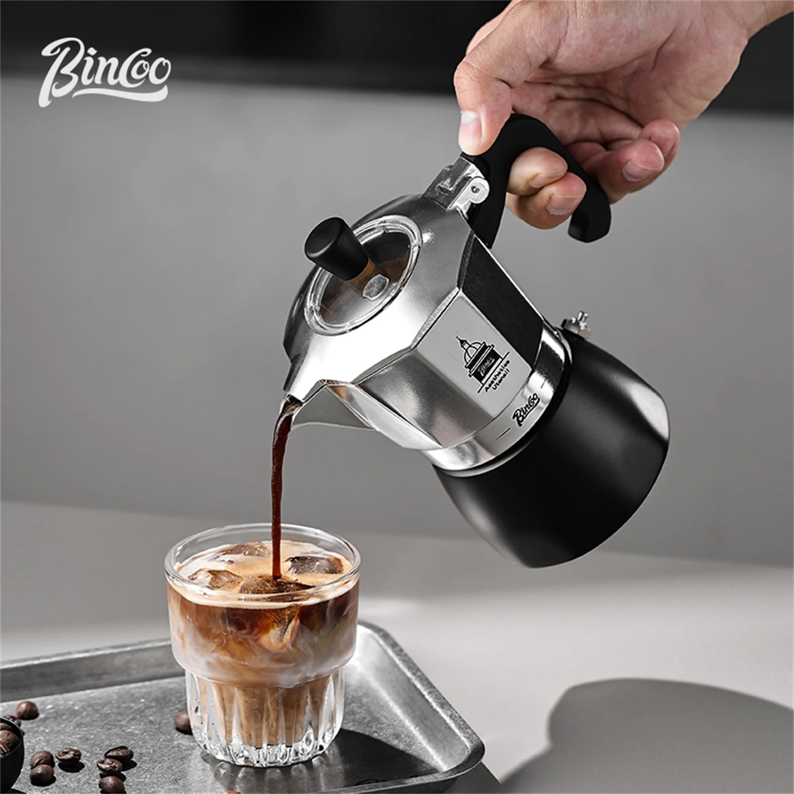 Double Valve Moka Pentola, Espresso Machine, Moka Pentola Portable Home Machine, Barista Accessories for External Use