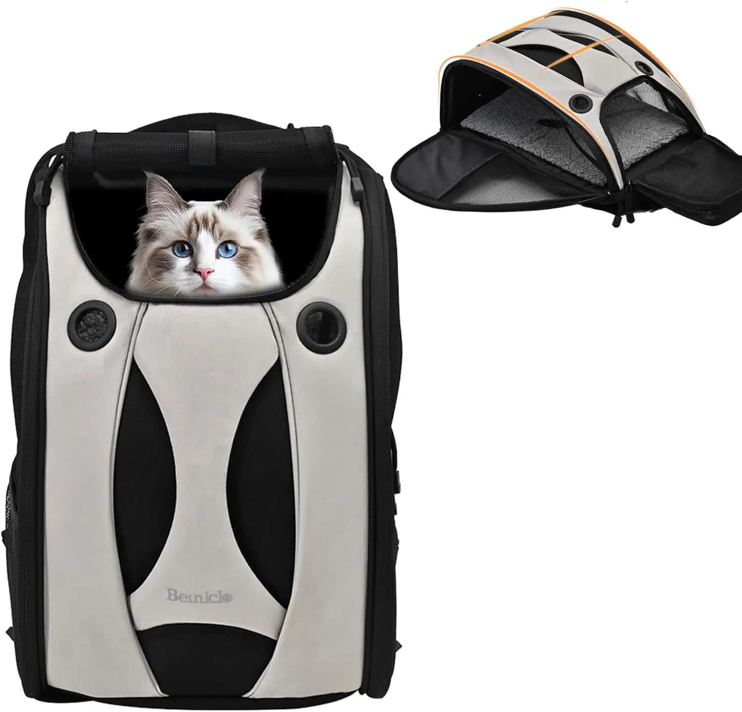 Comodo zaino per animali domestici per piccoli gatti, cuccioli, conigli - Borsa da viaggio sicura per i viaggi del fine settimana