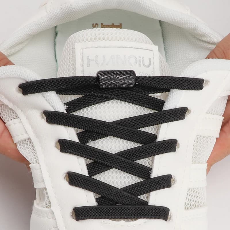 1 paio di lacci elastici Sneakers Flats No tie lacci delle scarpe sport elastici lacci pigri senza cravatte accessori per scarpe per adulti per bambini