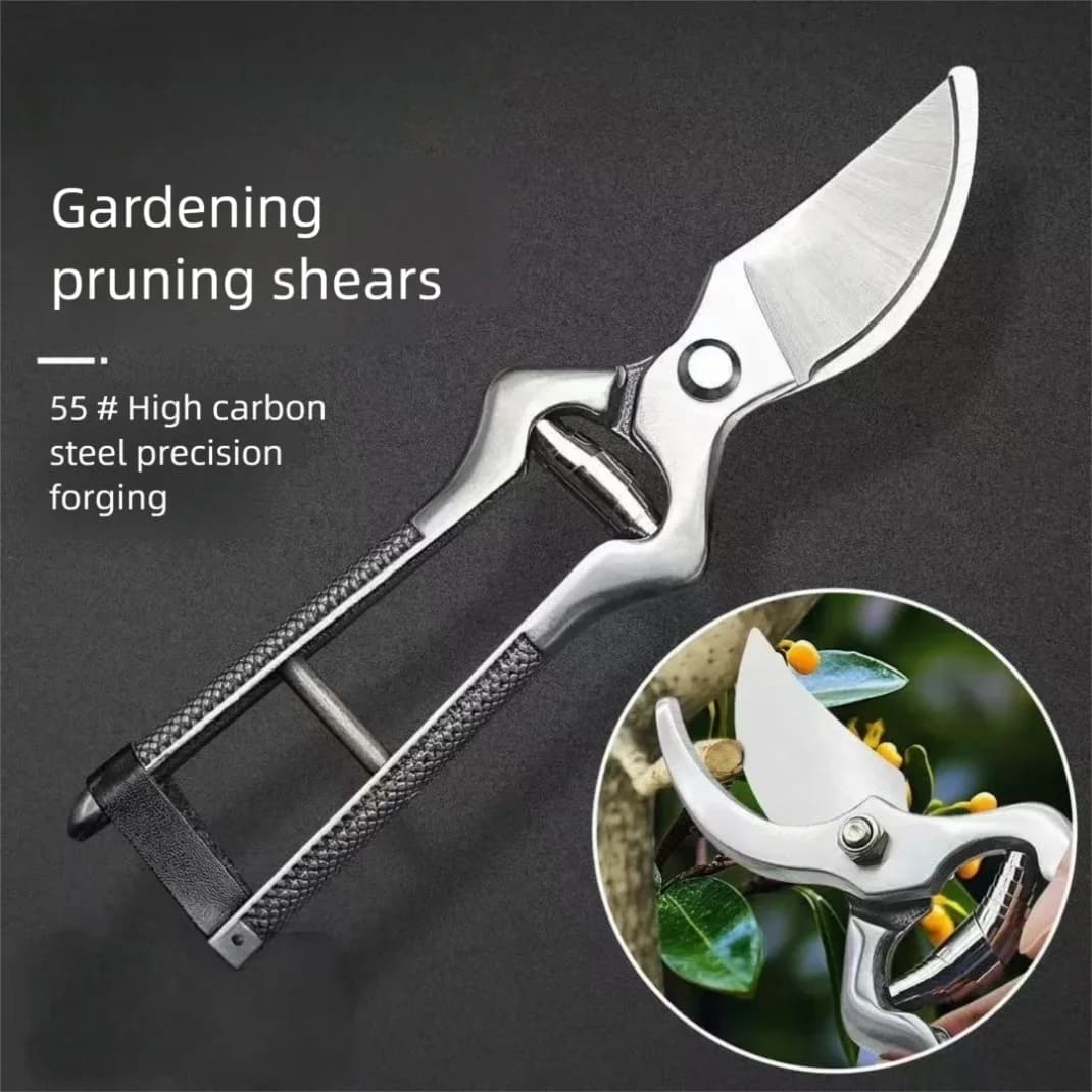 Professional Power Scissors for Floriculture, Frutteti, Gardening and Bonsai, in Monobloc Steel, for Home Use, with Fatigue Saving System