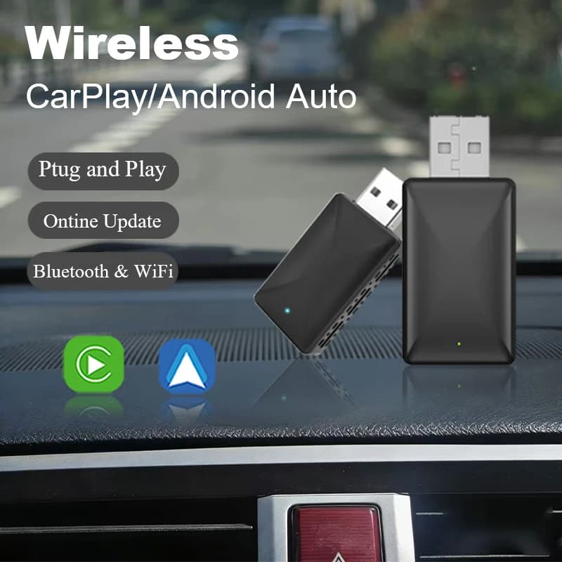 CarPlay Wireless and Android Car Gallop Sprite, Dongle USB Plug and Play, Mini Box Smart for Cars with CarPlay Wired