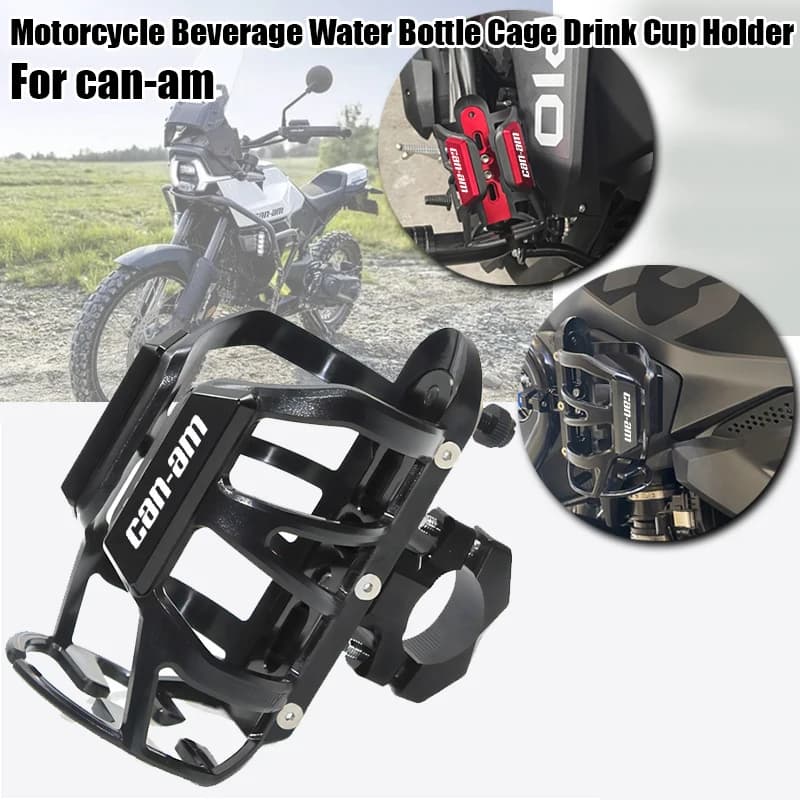 For Bombardier Can Am Outlander 1000 Ryker 900 Renegade 800 Canam Motorcycle Beverage Water Bottle Cage Drink Cup Holder Water