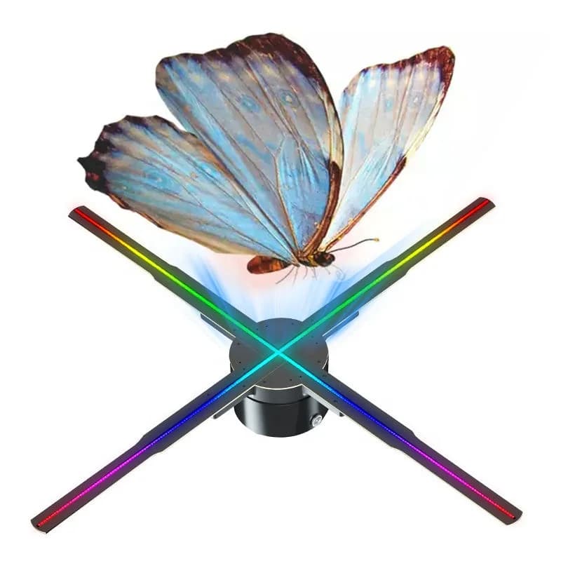 OEM 65 75 CM Ologramma Schermo Lettore digitale Segnaletica video Display LCD 3D Proiettore olografico pubblicitario a LED Ventola ologramma Wifi