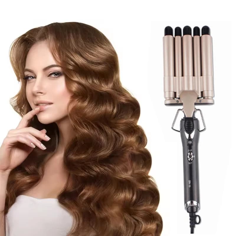 Set of 5 Hairpins with LCD Display, Ceramic Fitting Iron, Hairstyle Tools, Home & Travel