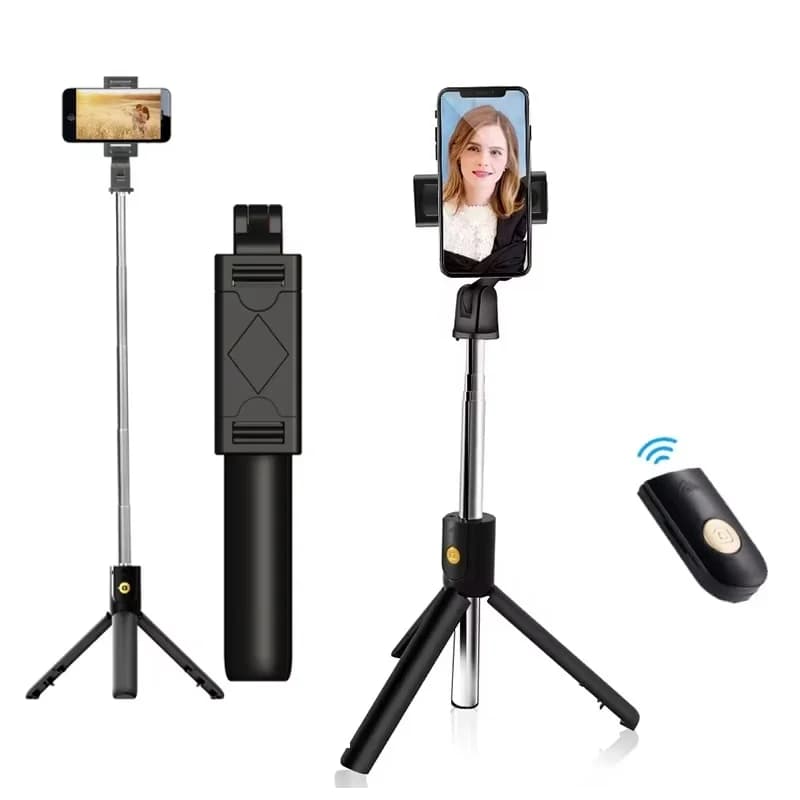 Treppiede pieghevole per selfie senza fili con telecomando Bluetooth, treppiede portatile estensibile per riprese video dal cellulare in diretta