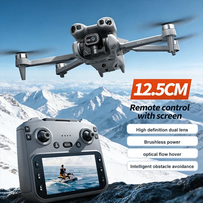 New Drone GT50 Pro with Air Photography 8K HD, Wide Screen, Optical Positioning, Brushless Motors, Intelligent Ocstacles Avoidance, RC UAV