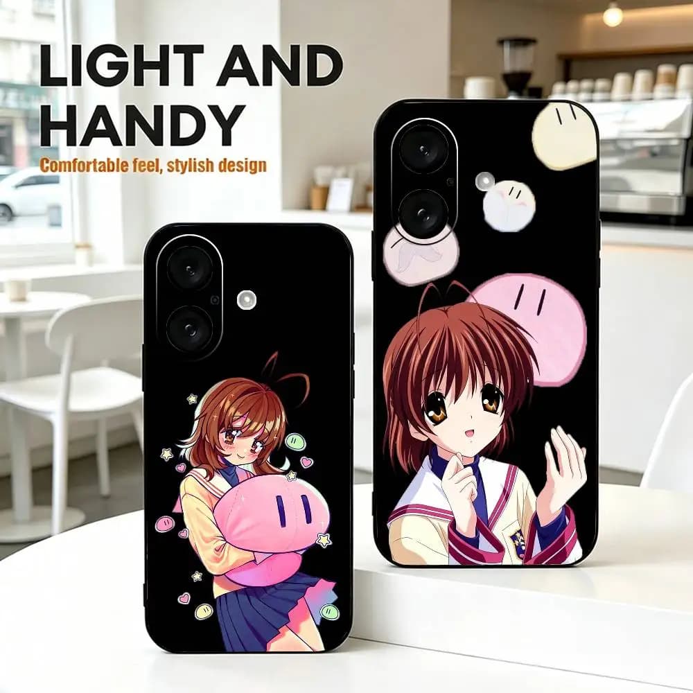 Furukawa Nagisa Tomoyo-CLANNAD Phone Case For iPhone 17, 16,15,14,13,12,11 Plus,Pro Max, Others Soft Black Cover