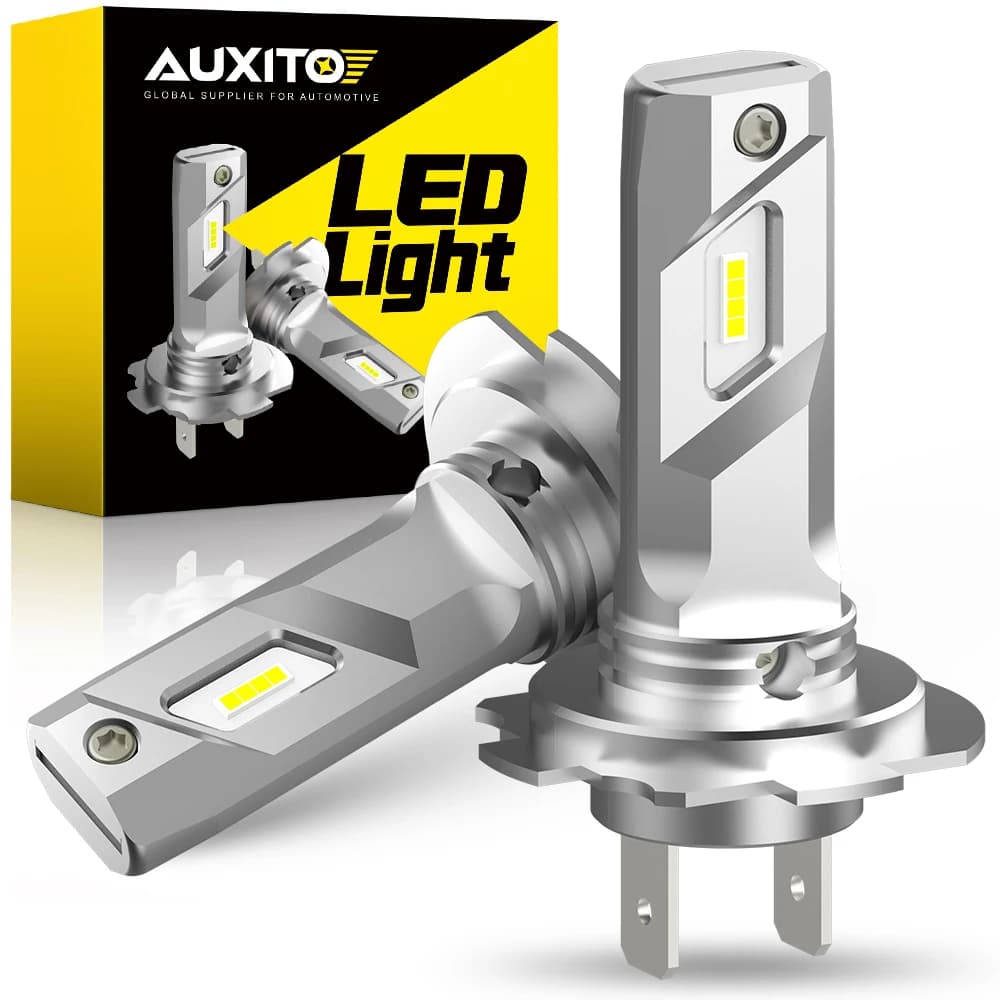AUXITO 2Pcs H7 LED Headlight 16000LM 80W potente H7 LED lampadina 6500K Super Bright White 12V Fanless Car Automotive faro Mini