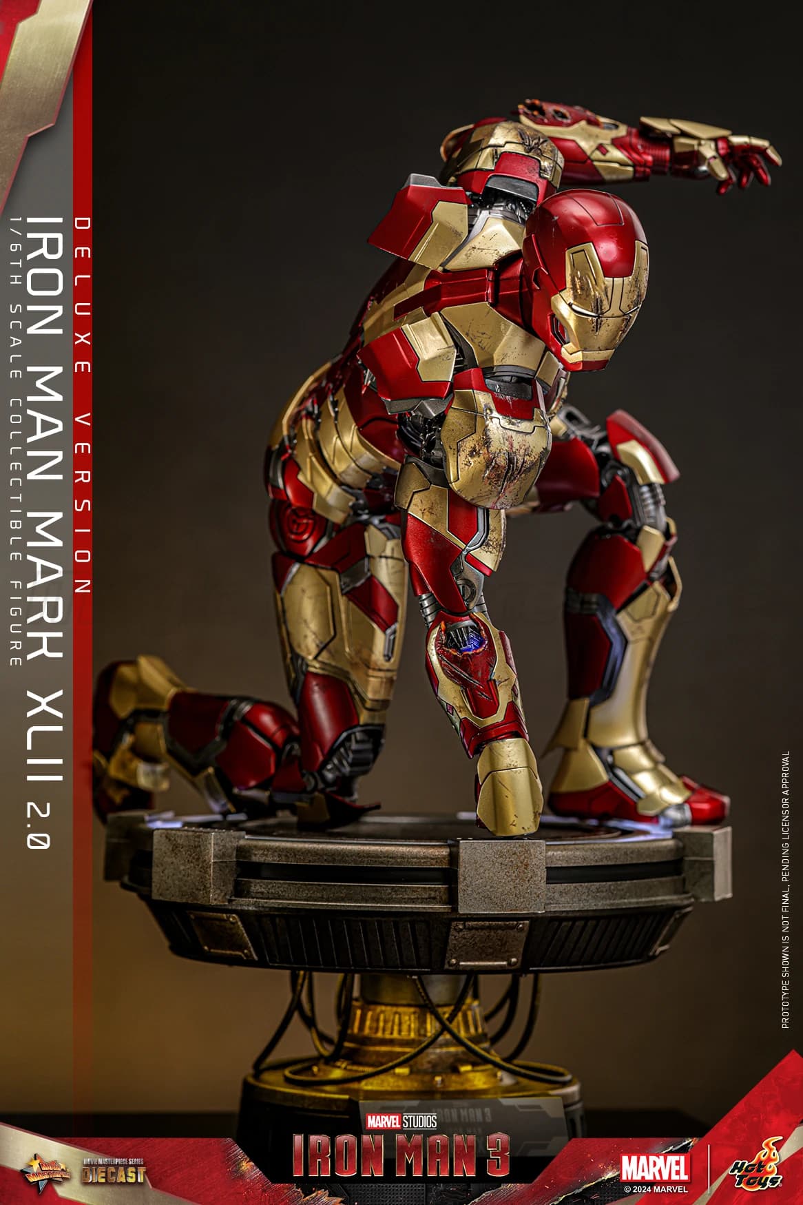 【MT】Hot Toys MMS759D66 Marvel "Iron Man 3" Iron Man Mark42 (2.0) Bambola da collezione in lega in scala 1:6 (versione deluxe)