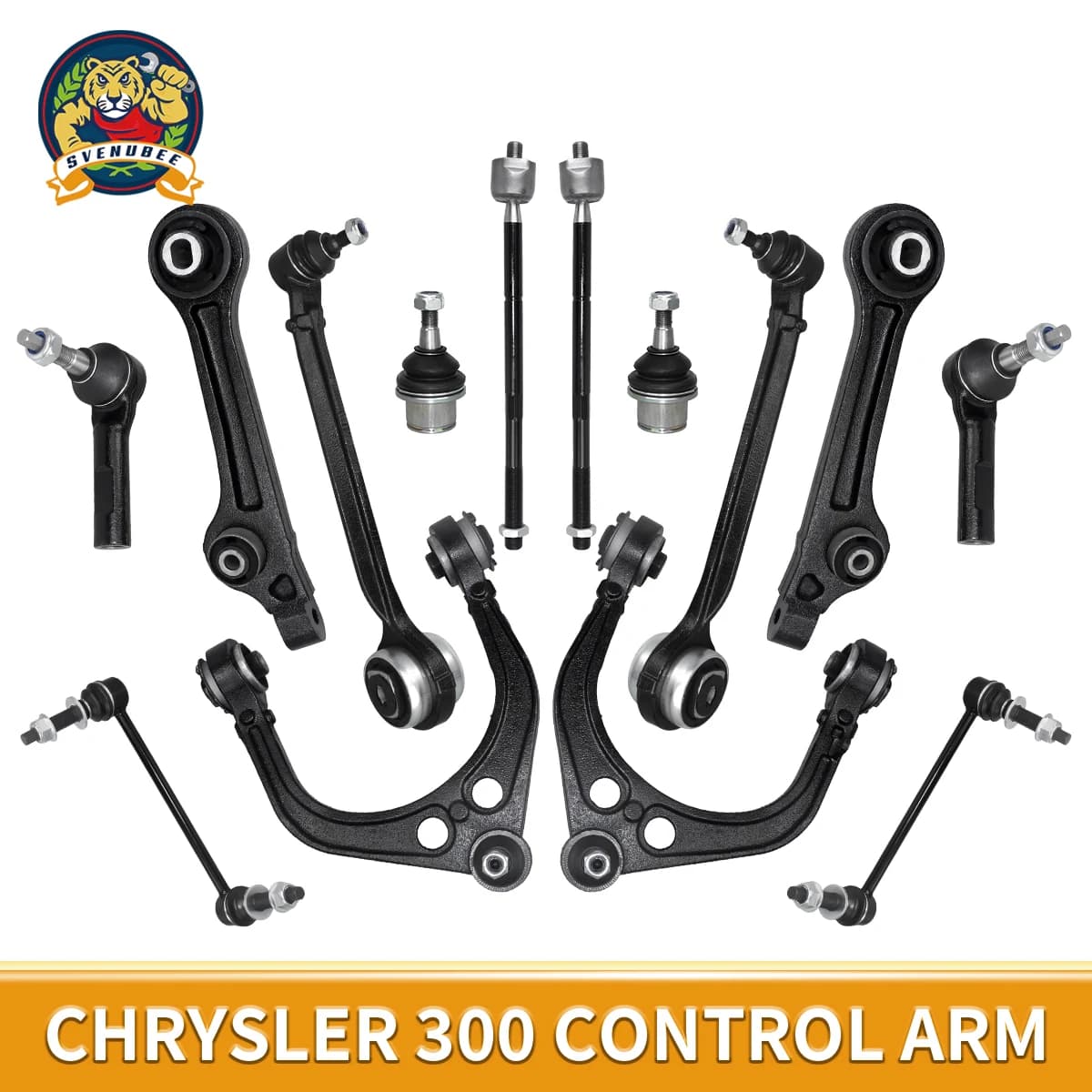 Svenubee Kit Sospensioni 14 Pezzi, Bracci di Controllo Superiori e Inferiori Anteriori, Barra Stabilizzatrice per Chrysler 300 Dodge Challenger Charger RWD 2011 - 2019