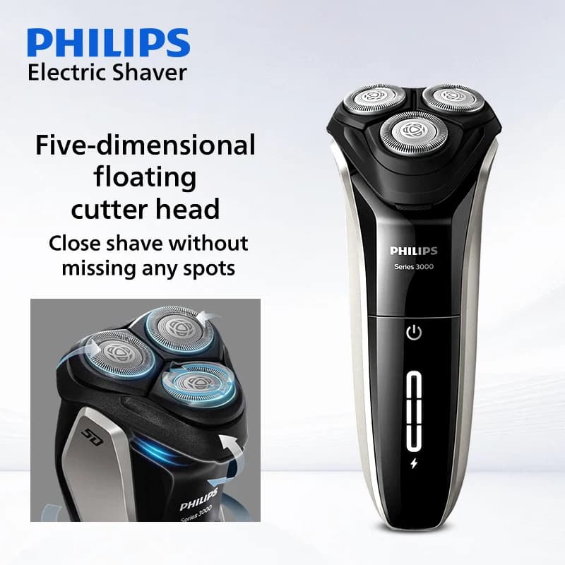 Philips S3208 Luxury Electric Razor Quick Charging Trimmer Full Body Washing 5 Way Floating Head Intelligent Sensor Men's Bearing