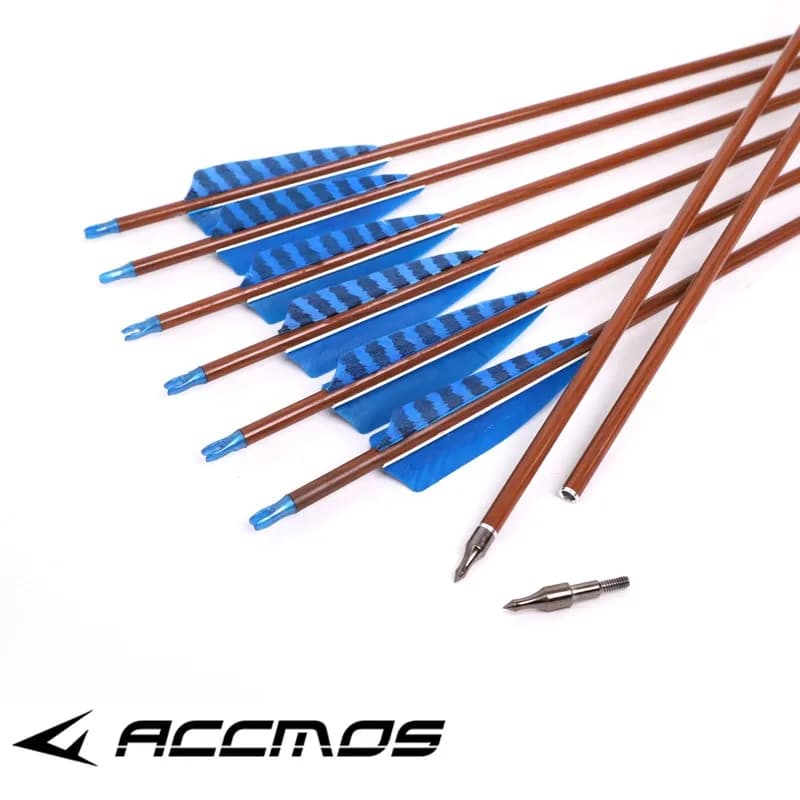 6/12pc Pelle di Legno Frecce in Carbonio Puro 31 pollici Colonna Vertebrale 350 400 450 500 550 600 700 per Arco Lungo Arco Ricurvo da caccia