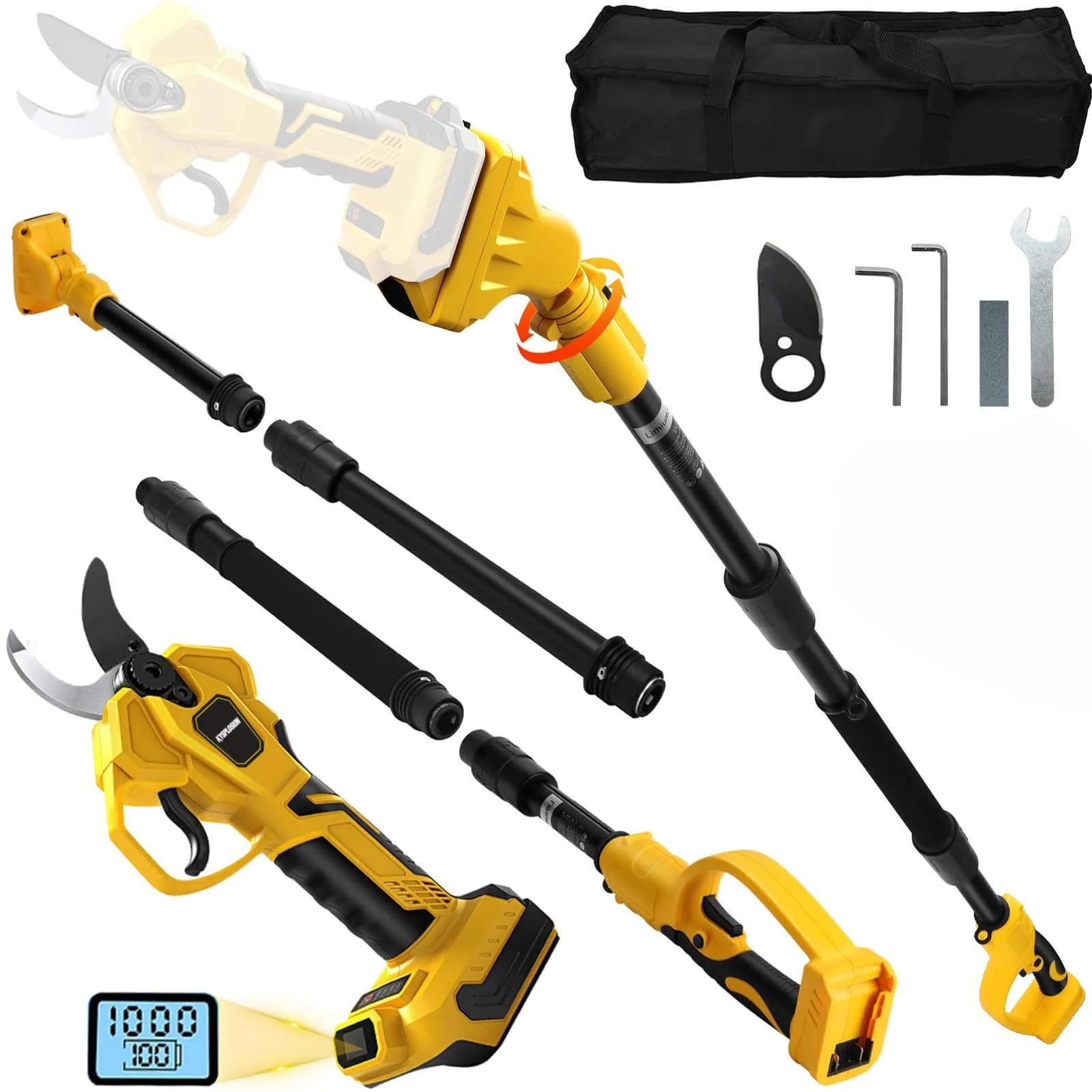 Power supply for shafts with Brushless Motor 2 IN 1, Powerless Power Supply with Dewalt 20V MAX Battery Rod