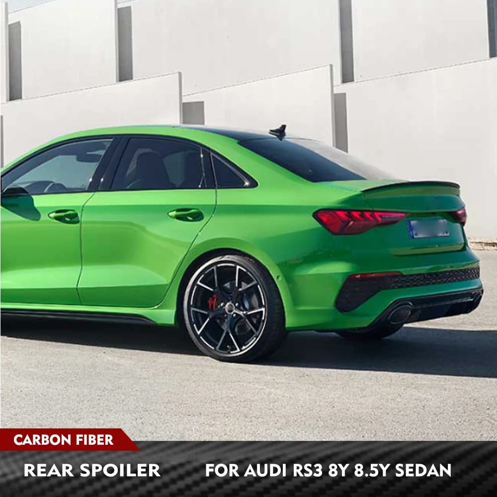 Per Audi RS3 8Y 8.5Y Sedan 2022-2026 Spoiler Posteriore in Fibra di Carbonio per Auto, Alettone per Bagagliaio, Kit Carrozzeria