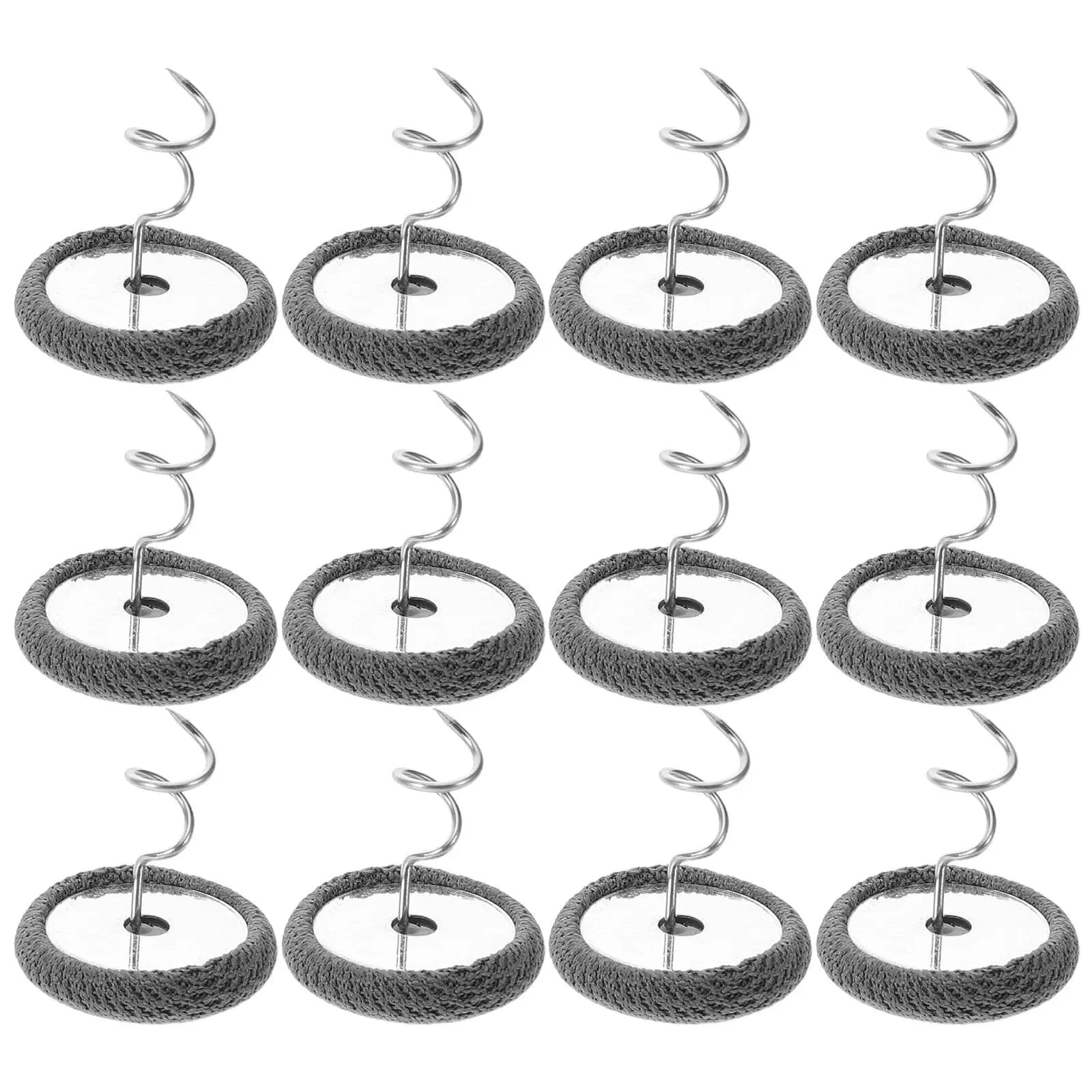 12Pcs Bed Skirt Pins Twist Upholstery Screws Fabric Covered Button Sofa Slipcover Holders Mattress Sheet Clips Armchair Cover