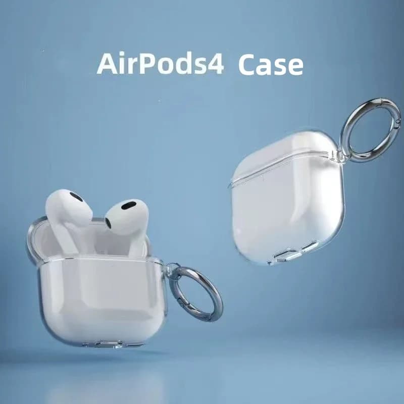 Custodia trasparente per auricolari compatibile con Apple AirPods 4a generazione, cover protettiva per AirPods 4, custodia protettiva in TPU per Pro2 e Pro3.