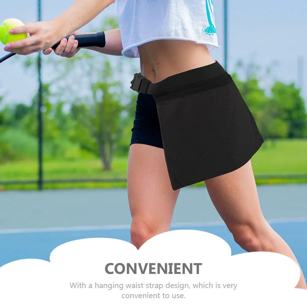 2 Pezzi Borse da Cintura per Palline da Tennis, Leggere, in Rete, Portatili, Organizzatori per Palline Sportive, Golf, Baseball, Ping Pong, Badminton