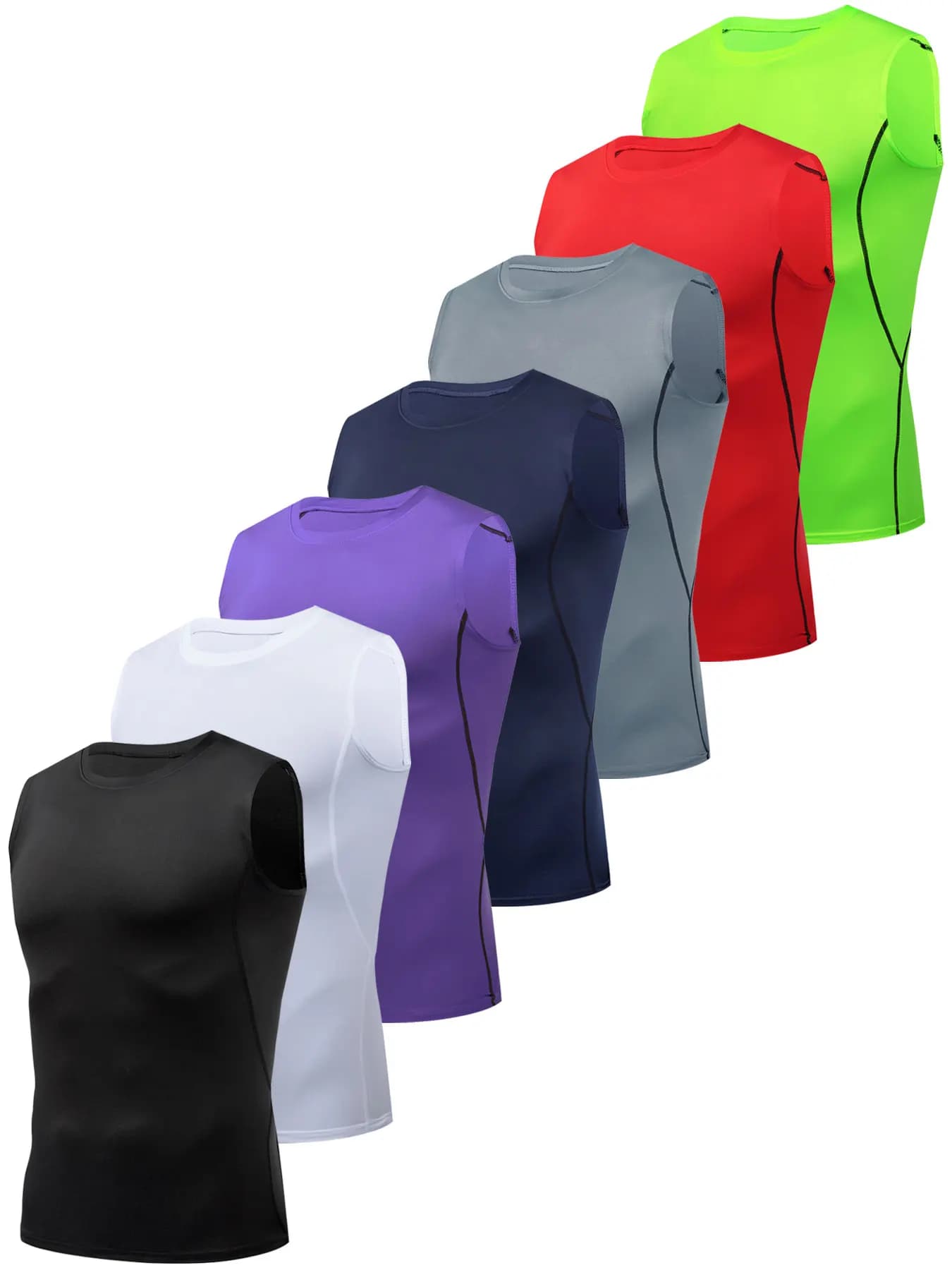 Boyfriend Style Men Compression Elastic Sports Tank Top, Quick-Drying Moisture-Wicking Breathable Underwear, Suitable For Basket