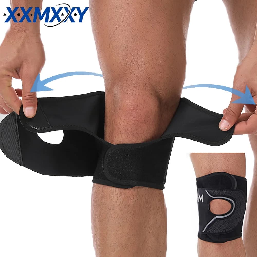 1 Pezzo Ginocchiera in Neoprene per Alleviare il Dolore al Ginocchio, Supporto con Stabilizzatori Laterali e Patella Aperta, Design Traspirante Antiscivolo per Corsa e Lavoro