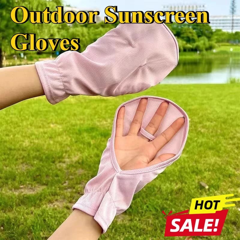 1 set of protective gloves for driving, breathable fabric, non-slip, outdoor cycling resistant, short gloves, outdoor hiking accessories