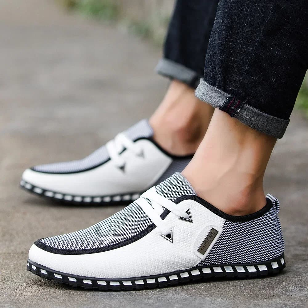 Men's casual shoes in leather with joints Fashion comfortable men's work shoes Summer Spring Lightweight shoes strong sizes men's sneakers