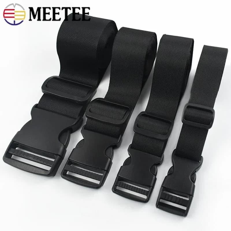 1-5Set 15-50mm Cinghie di tessitura Fibbie in plastica Clip Bag Lato Fibbia a sgancio rapido Regolare Slider Gancio Collare per cani Accessori per abiti
