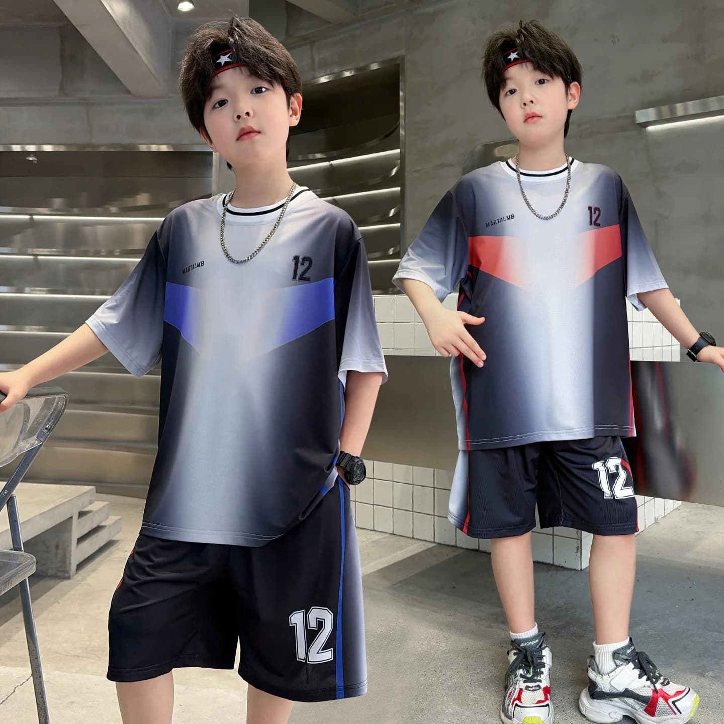 Completo Sportivo Estivo 2026 Nuovo per Bambini: T-shirt da Basket e Pantaloncini per Ragazzi dai 6 ai 16 Anni - Set Abbigliamento Sportivo per Bambini