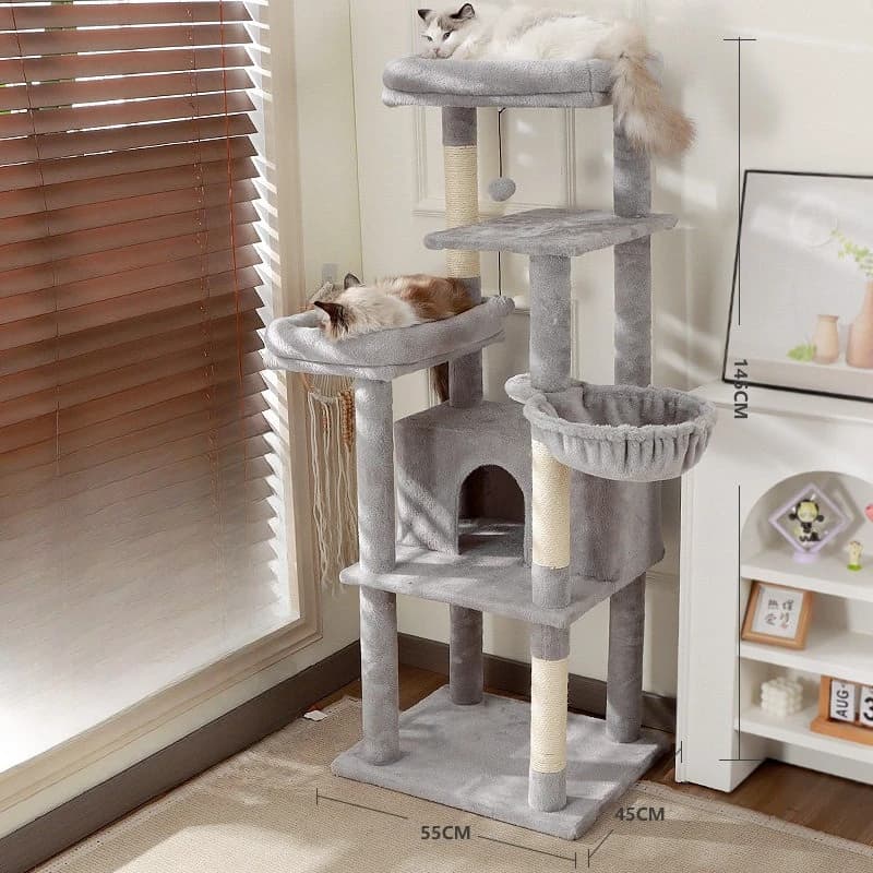 Wooden Accessories Scrapers Modern Cat Tower Luxury Bed Castle Things Cat Tower Sandbox Supplies Cosas Para Gatos Cat Supplies