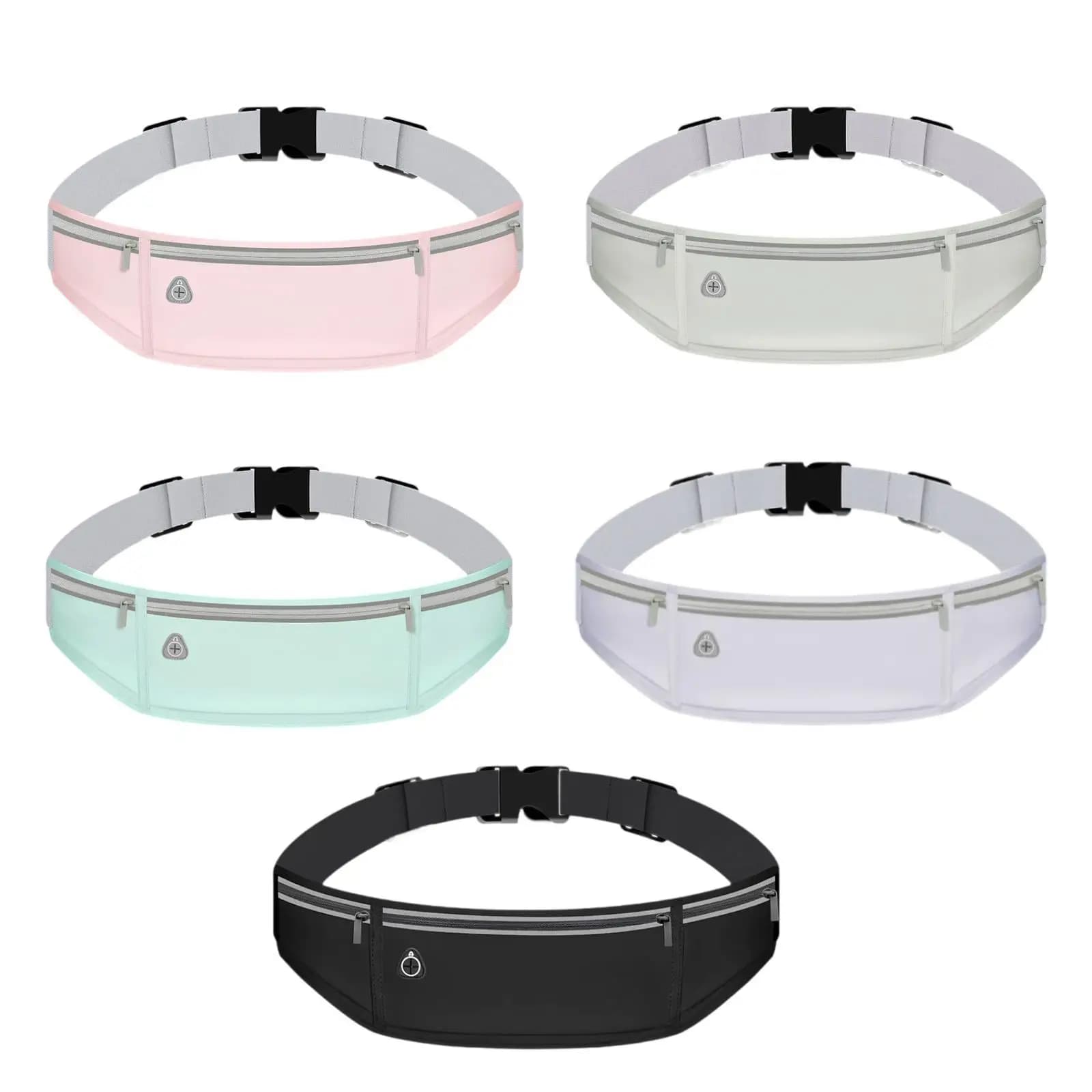Marsupio da Corsa Impermeabile Leggero Riflettente, Borsa da Vita Sportiva per Ciclismo, Escursionismo, Fitness e Allenamento