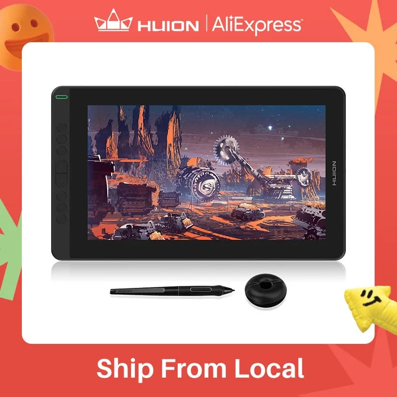 HUION Kamvas 13 Tavoletta grafica Monitor 120% sRGB Display con penna senza batteria Monitor da disegno Penna da 8192 livelli con tasti Express Gamut